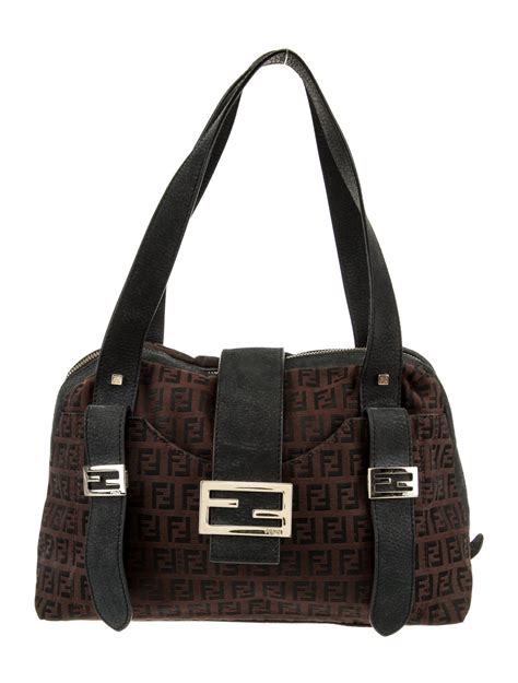 fendi zucchino bag leather|fendi zucchino shoulder bag.